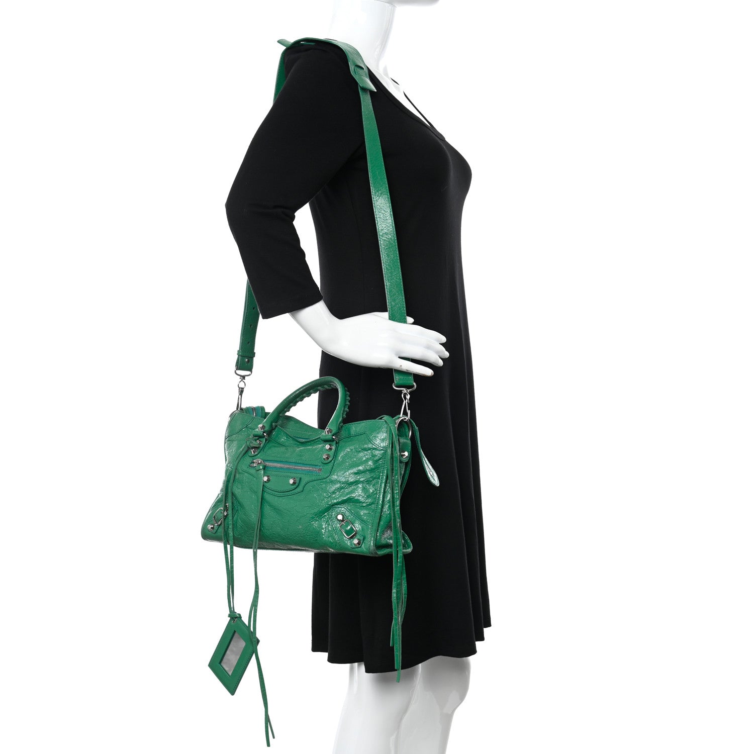 Balenciaga Agneau Classic Silver Hardware S City Magic Green 2 of 19