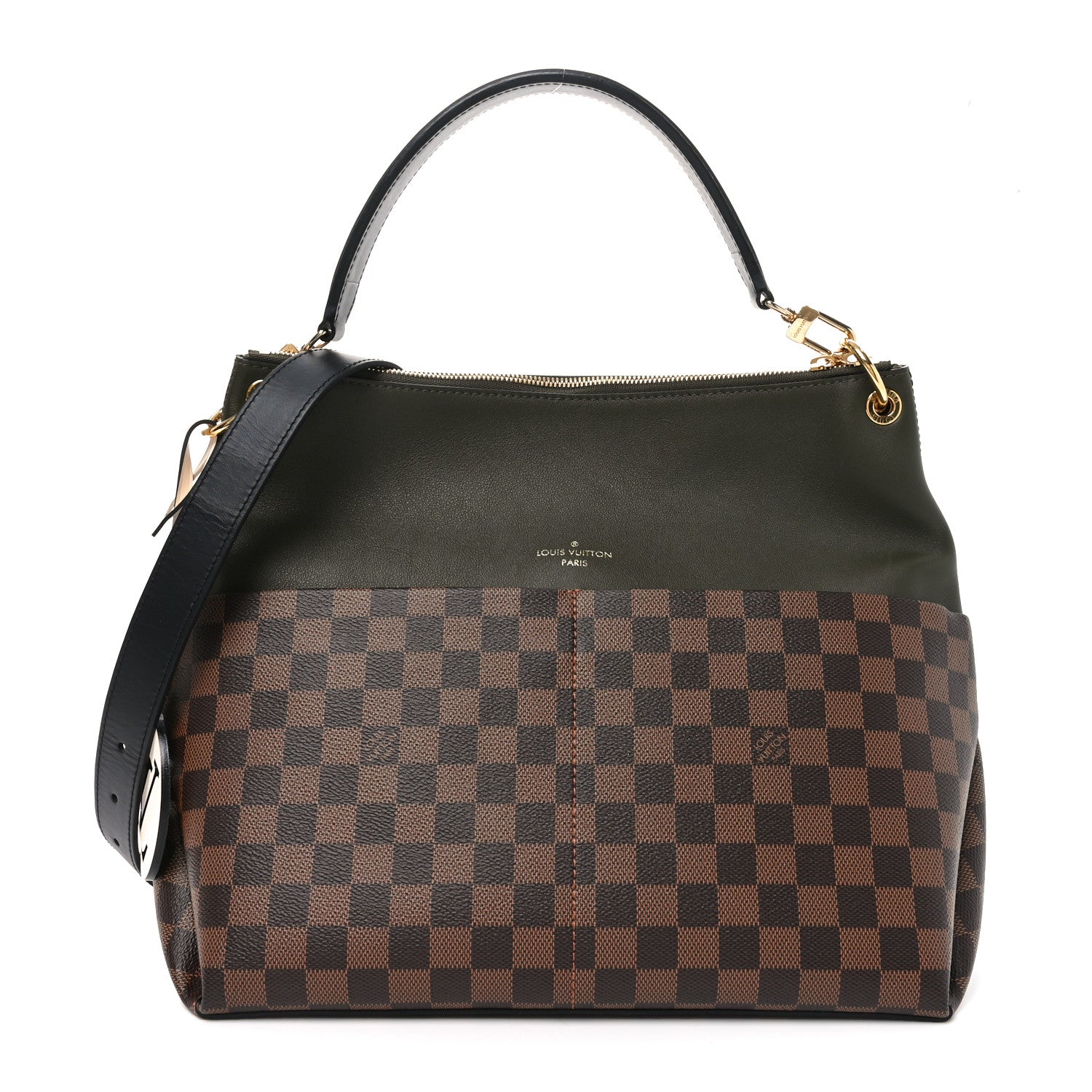 Louis Vuitton Damier Ebene Calfskin Maida Khaki 1 of 9