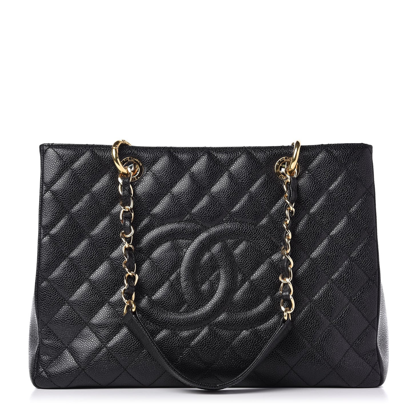 Caviar Quilted Grand Shopping Tote GST Black