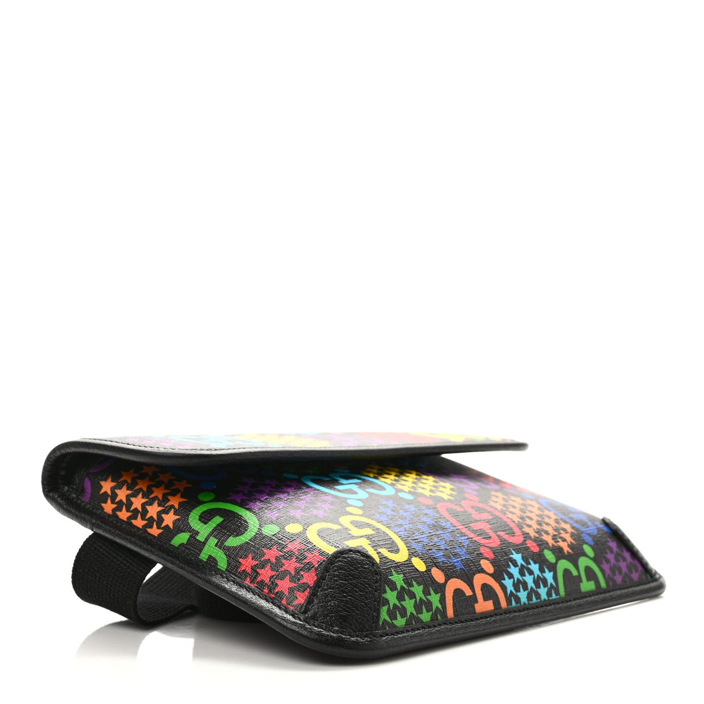 GG Supreme Monogram Psychedelic Slim Belt Bag Black