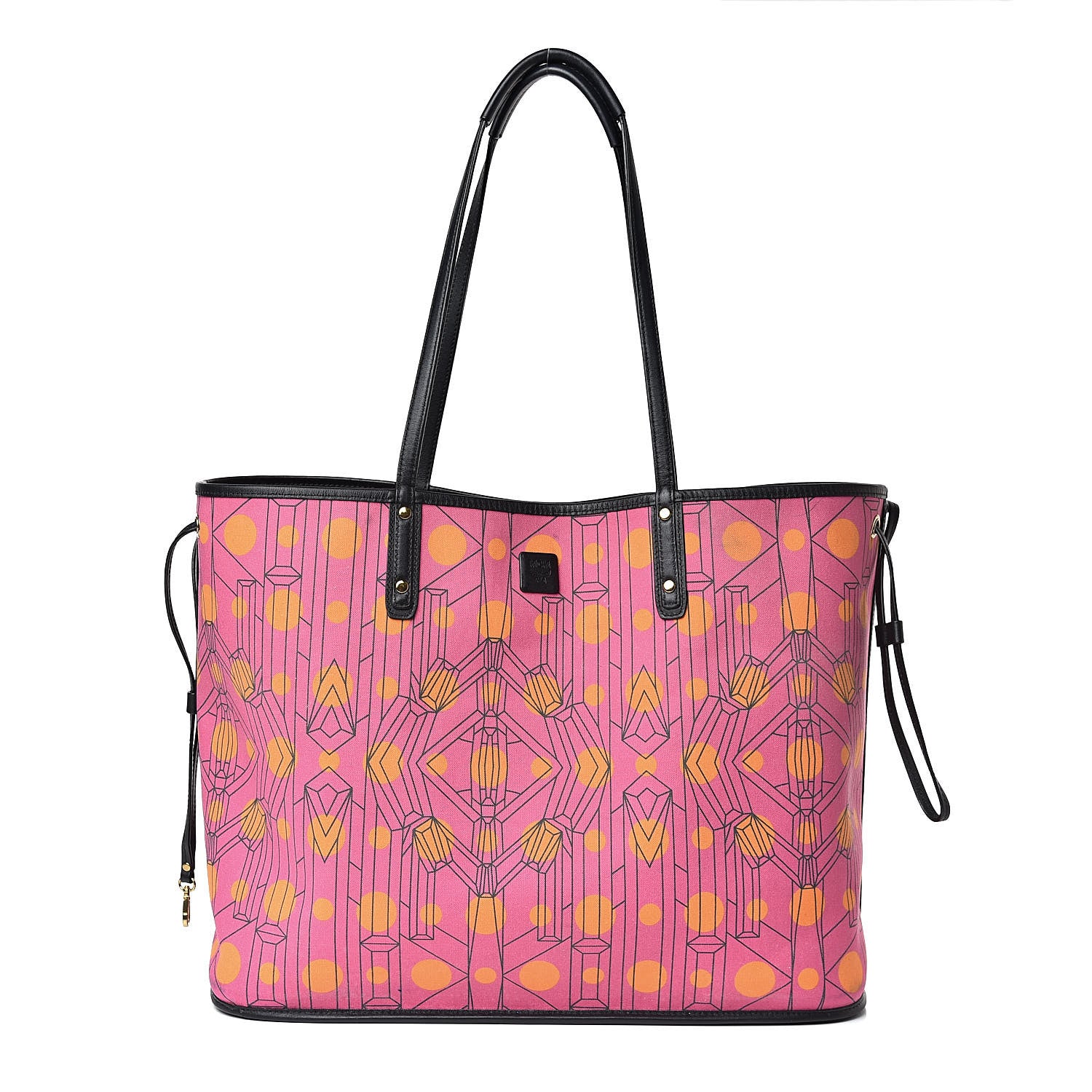MCM Visetos Large Project Reversible Shopper Tote Cognac 3 of 28