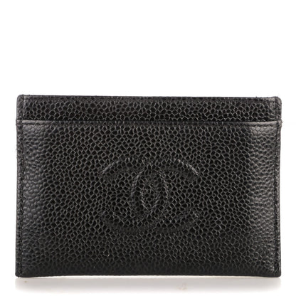 Chanel Caviar Timeless CC Card Holder Black 1 of 8