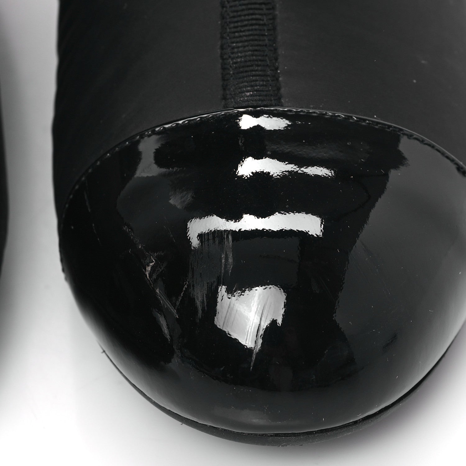 Chanel Mixed Fibers Lambskin Patent Calfskin Convertible High Boots 38 Black 10 of 10