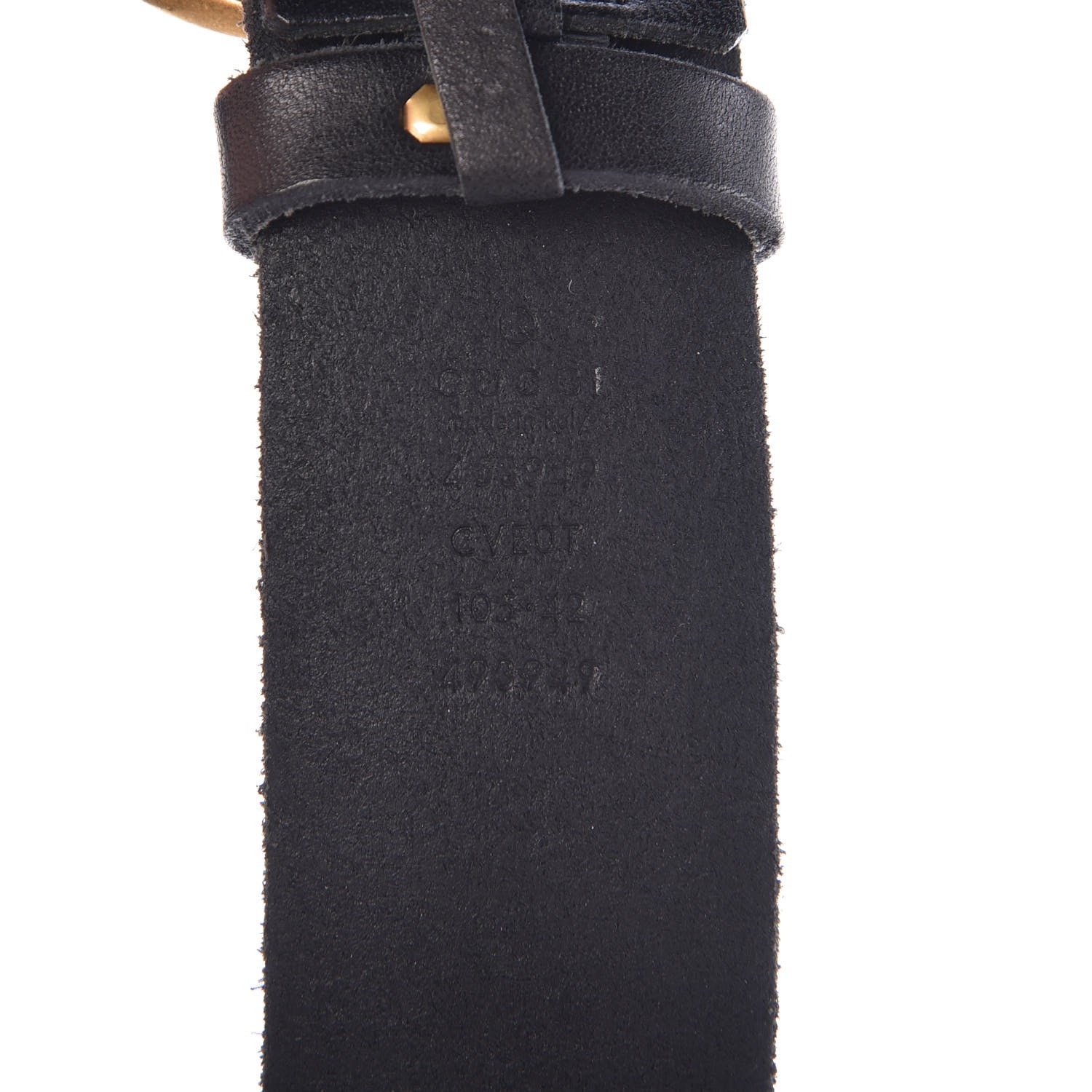 Gucci Faded Calfskin Snake Double G 40mm Belt 105 42 Black 4 of 7