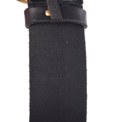 Gucci Faded Calfskin Snake Double G 40mm Belt 105 42 Black 4 of 7