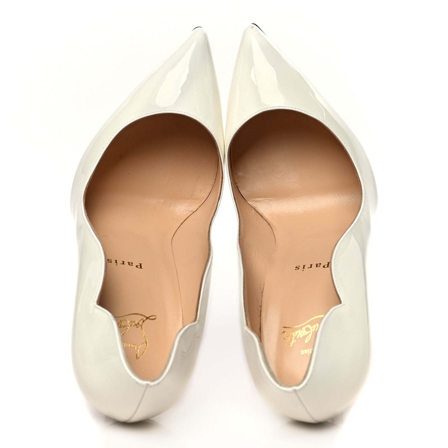 Christian Louboutin Patent Hot Chick 100 Pumps 40 White 2 of 11