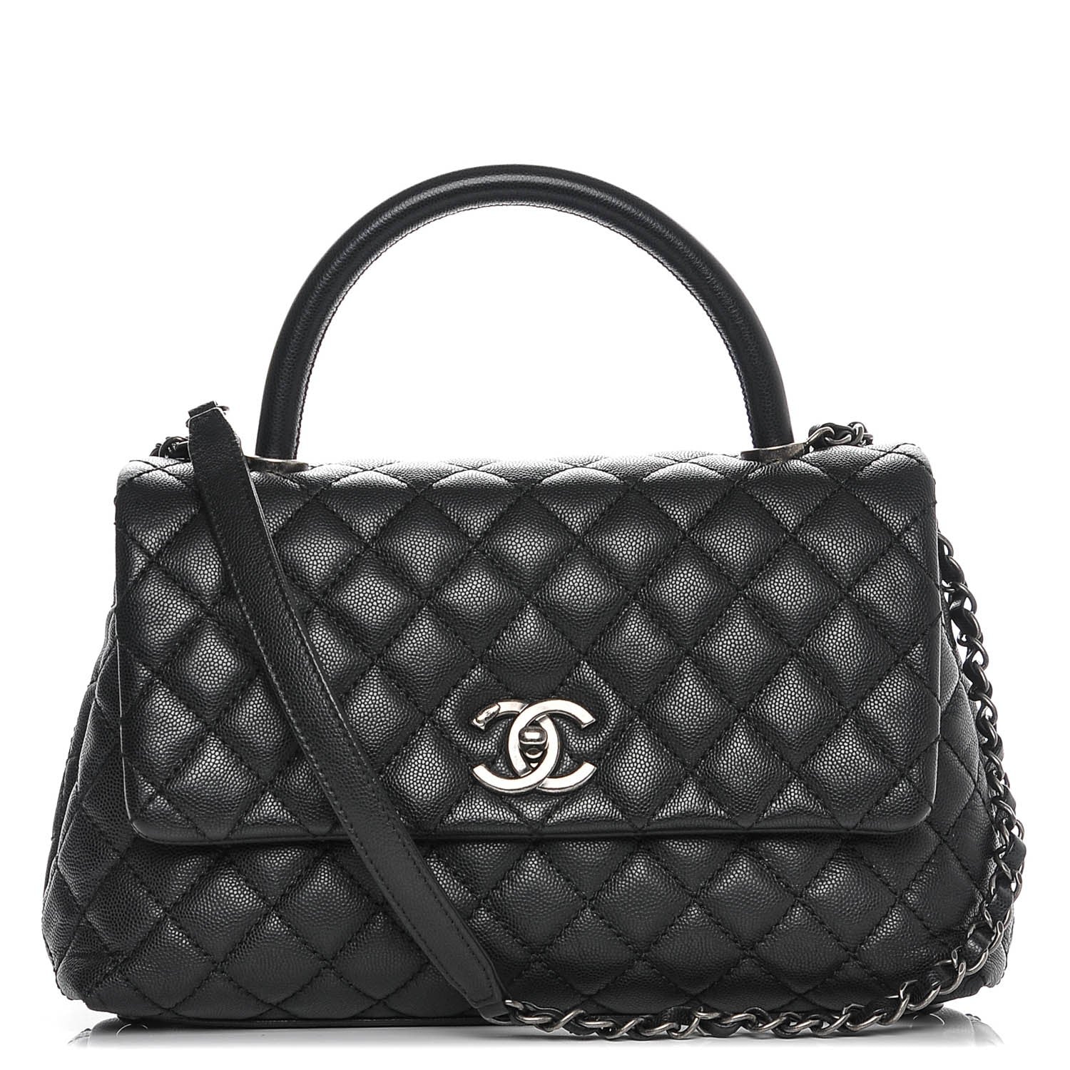 Chanel Caviar Quilted Small Coco Handle Flap Black 1 of 7