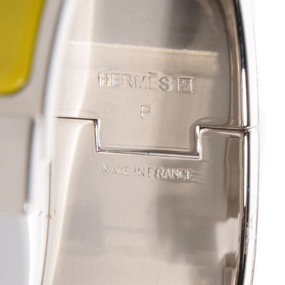 Hermes Enamel Clic Clac H Wide Bracelet PM Chartreuse 3 of 5