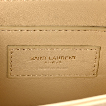 Saint Laurent Suede Quilted Monogram Small Solferino Satchel Burro Black 6 of 10
