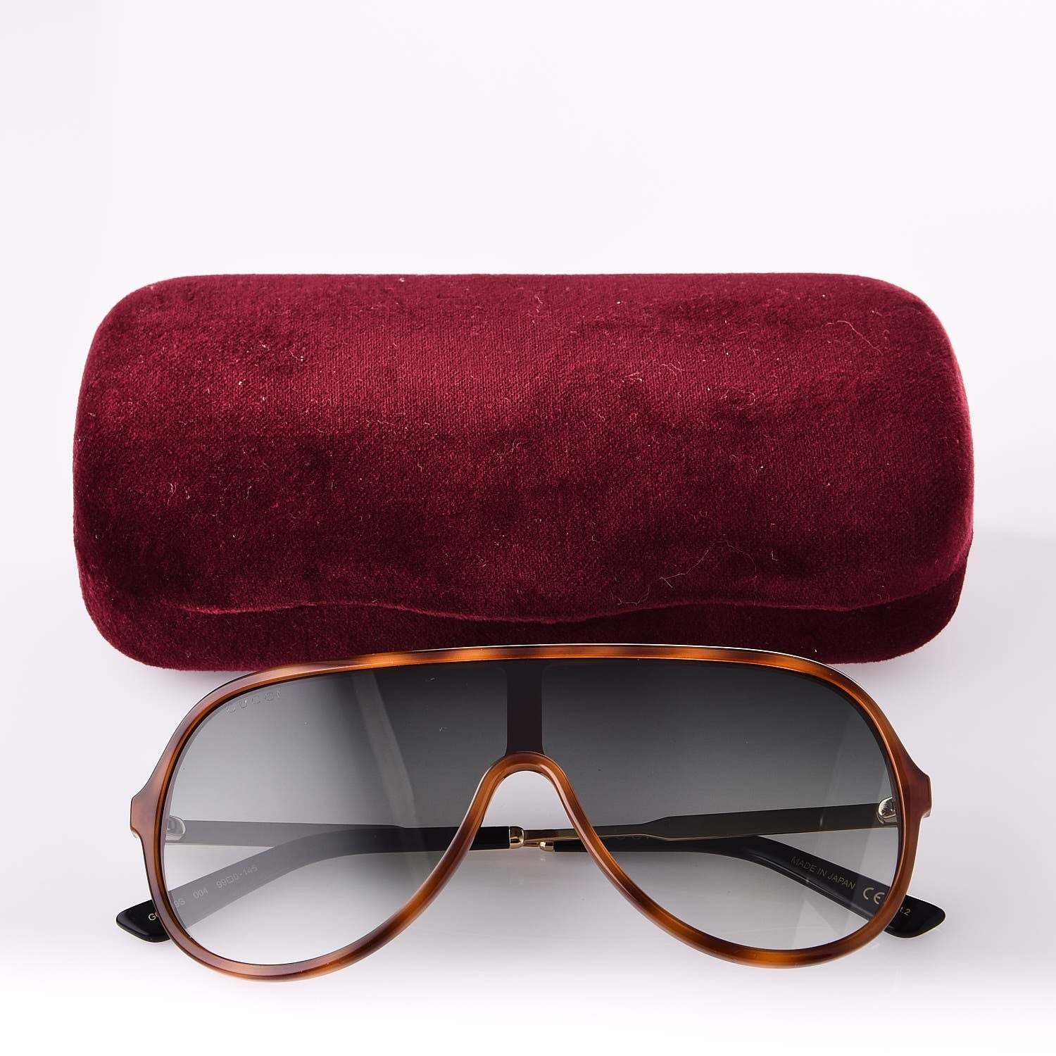 Gucci Shield Sunglasses GG0199S Tortoiseshell 8 of 8
