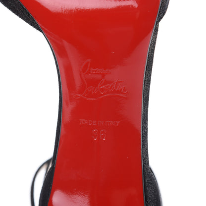 Christian Louboutin Suede Kid Uptown Double 85 Pumps 36 Black 6 of 8