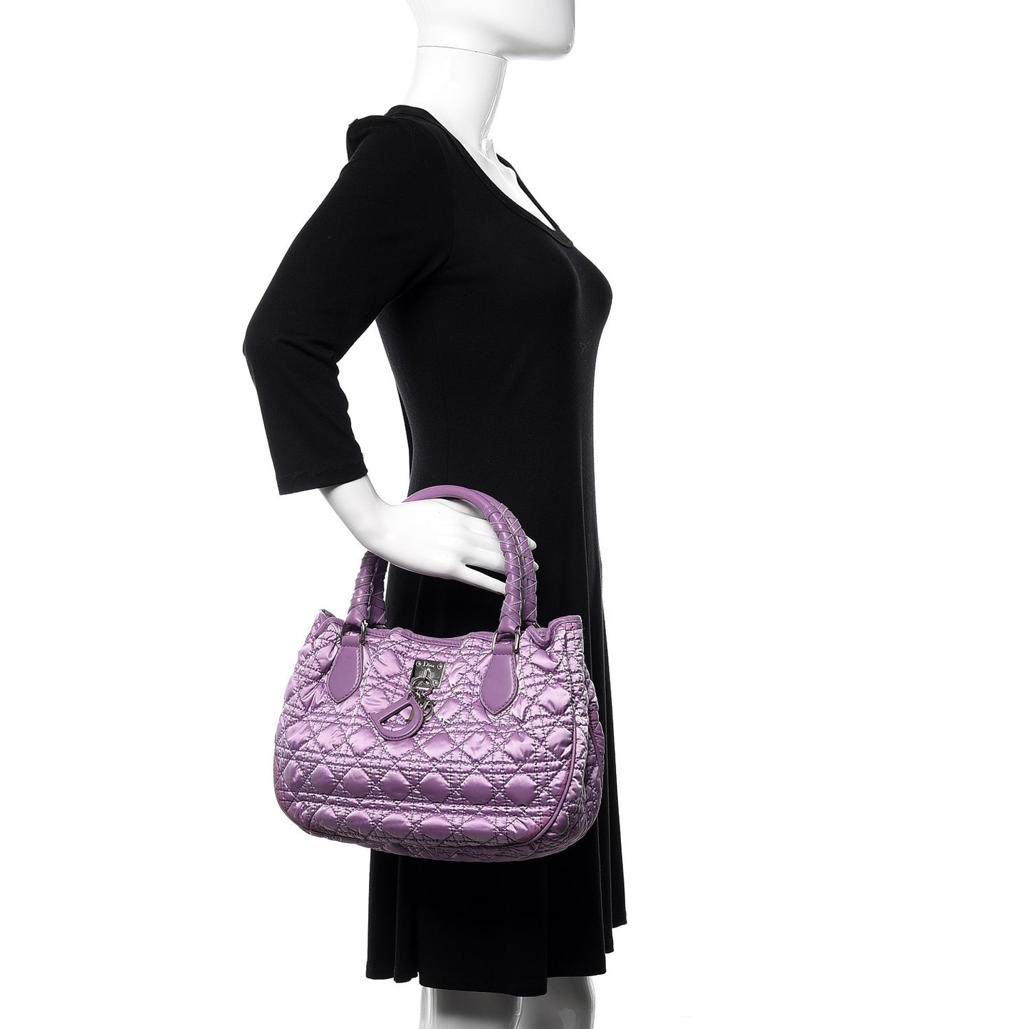 Nylon Cannage Tote Purple