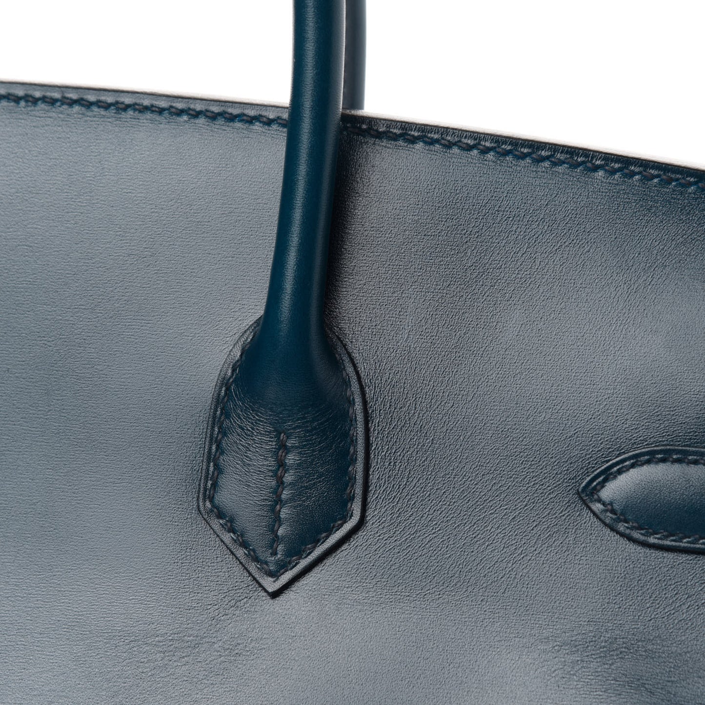 Box Guilloche Birkin 35 Bleu De Prusse