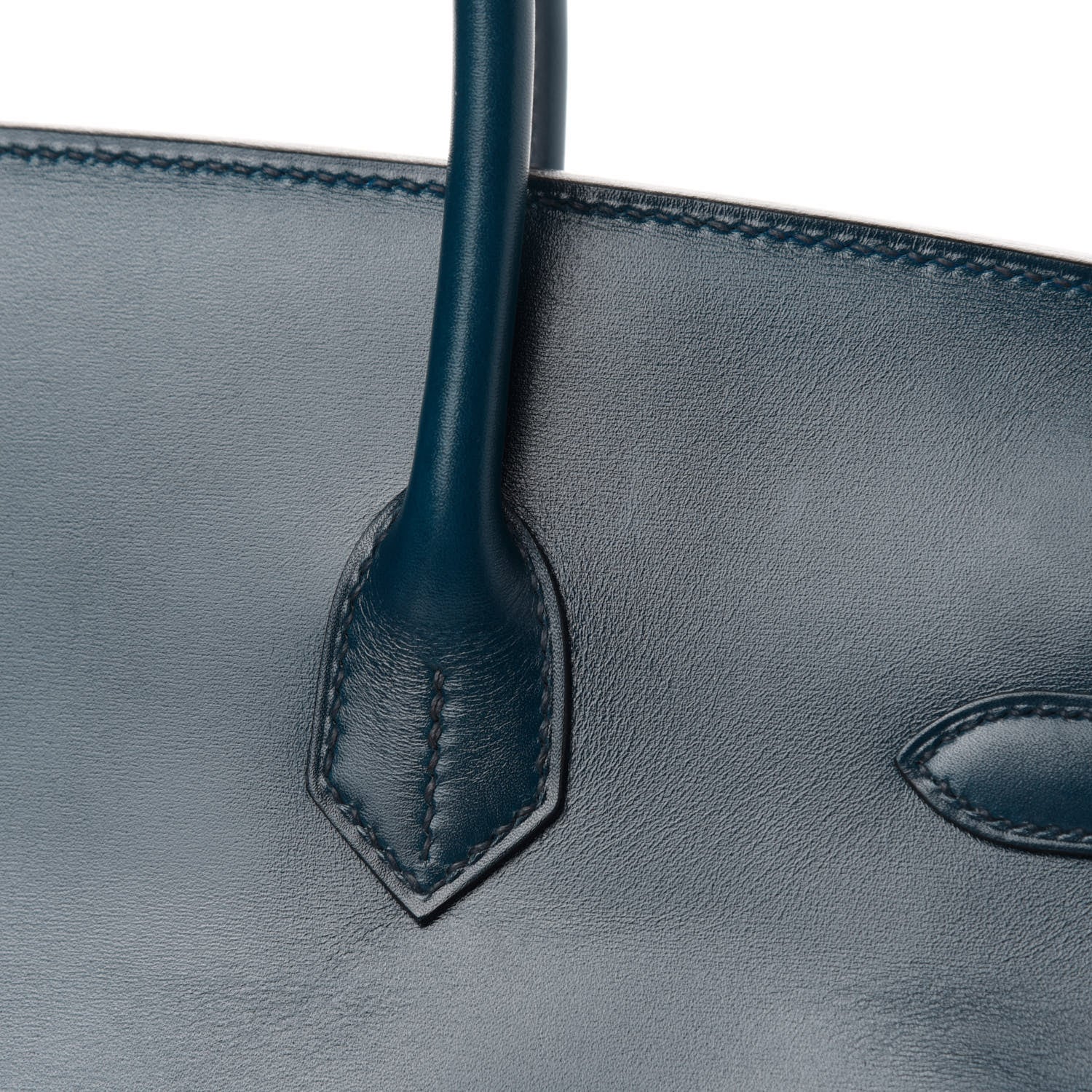 Hermes Box Guilloche Birkin 35 Bleu De Prusse 36 of 36