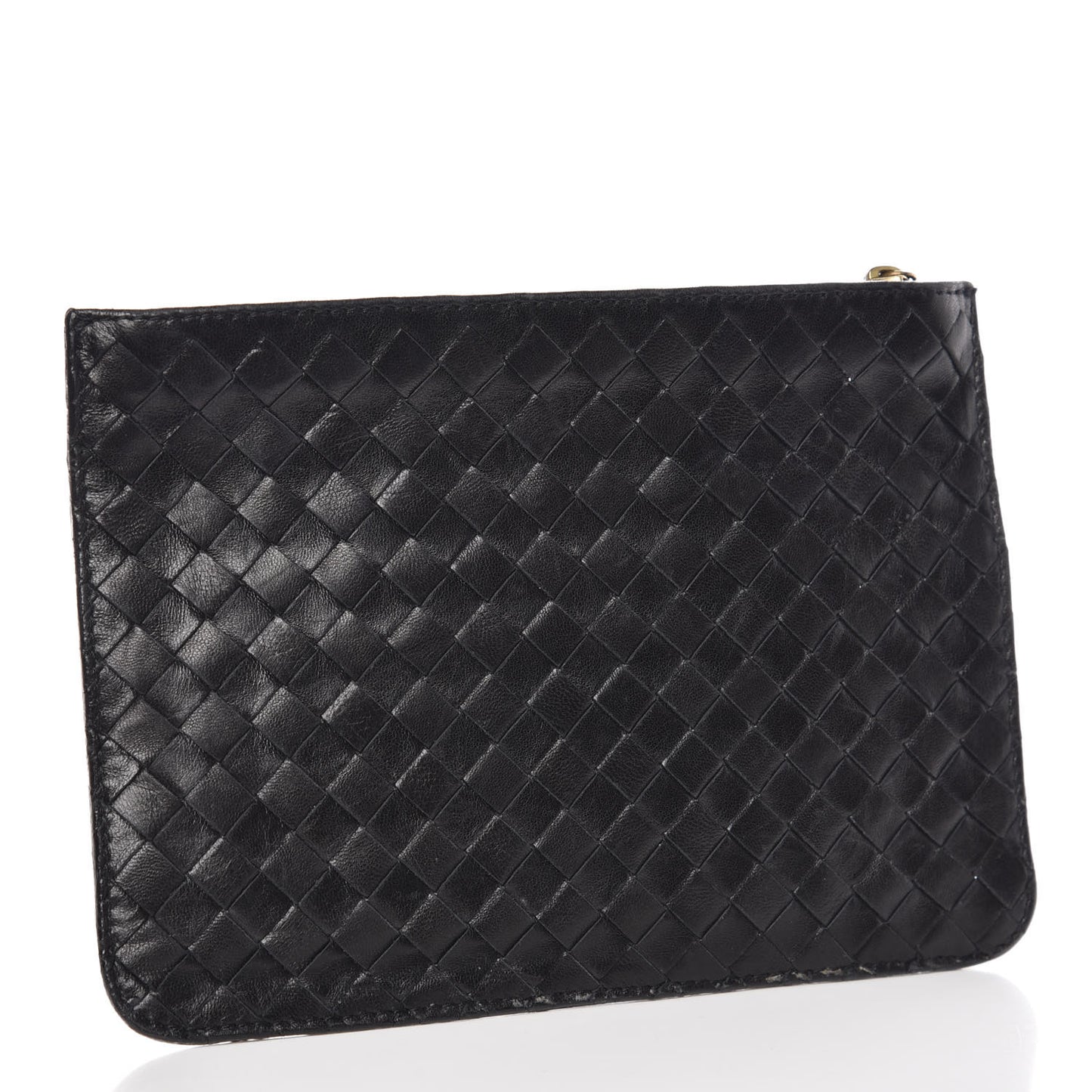 Vitello Intrecciato Pouch Black