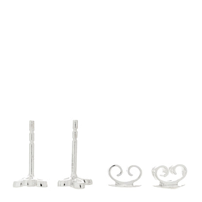 Graff 18K White Gold Diamond Petite Pave Flower Earrings 4 of 5