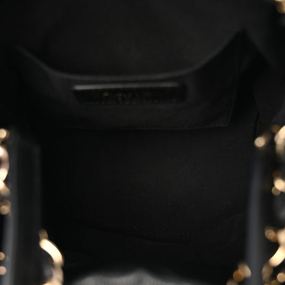 Chanel Caviar Quilted Rolled Up Bucket Drawstring Bag Black 5 of 10