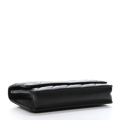 Chanel Lambskin Quilted Wallet On Chain WOC Black 3 of 4