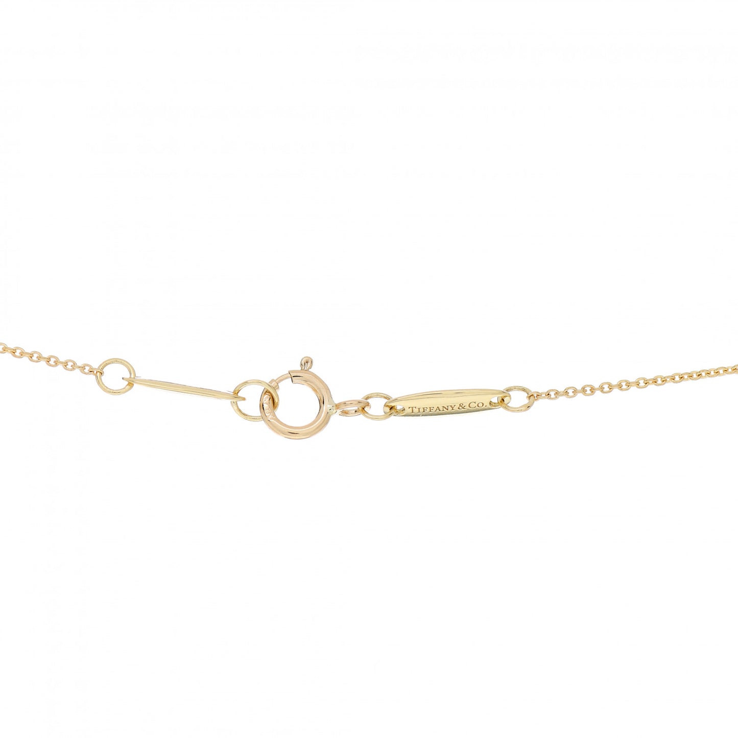 18K Yellow Gold Green Jade 9mm Elsa Peretti Bean Pendant Necklace