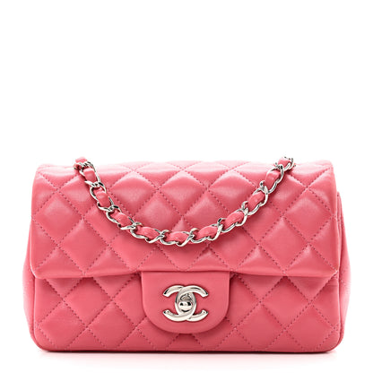 Chanel Lambskin Quilted Mini Rectangular Flap Pink 1 of 10