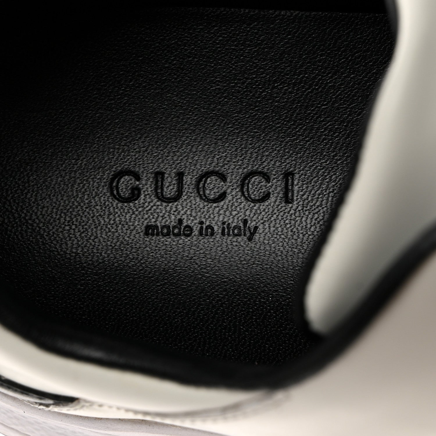 Gucci Calfskin Womens Interlocking G Sneakers 37.5 Black White 6 of 9