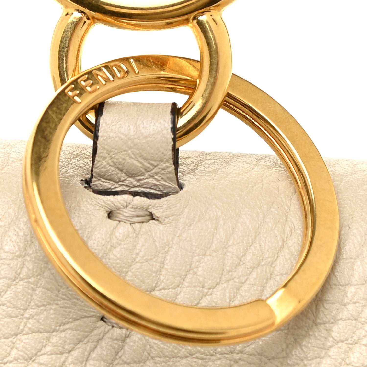 Fendi Cuoio Romano Micro Baguette Charm Latte 11 of 13