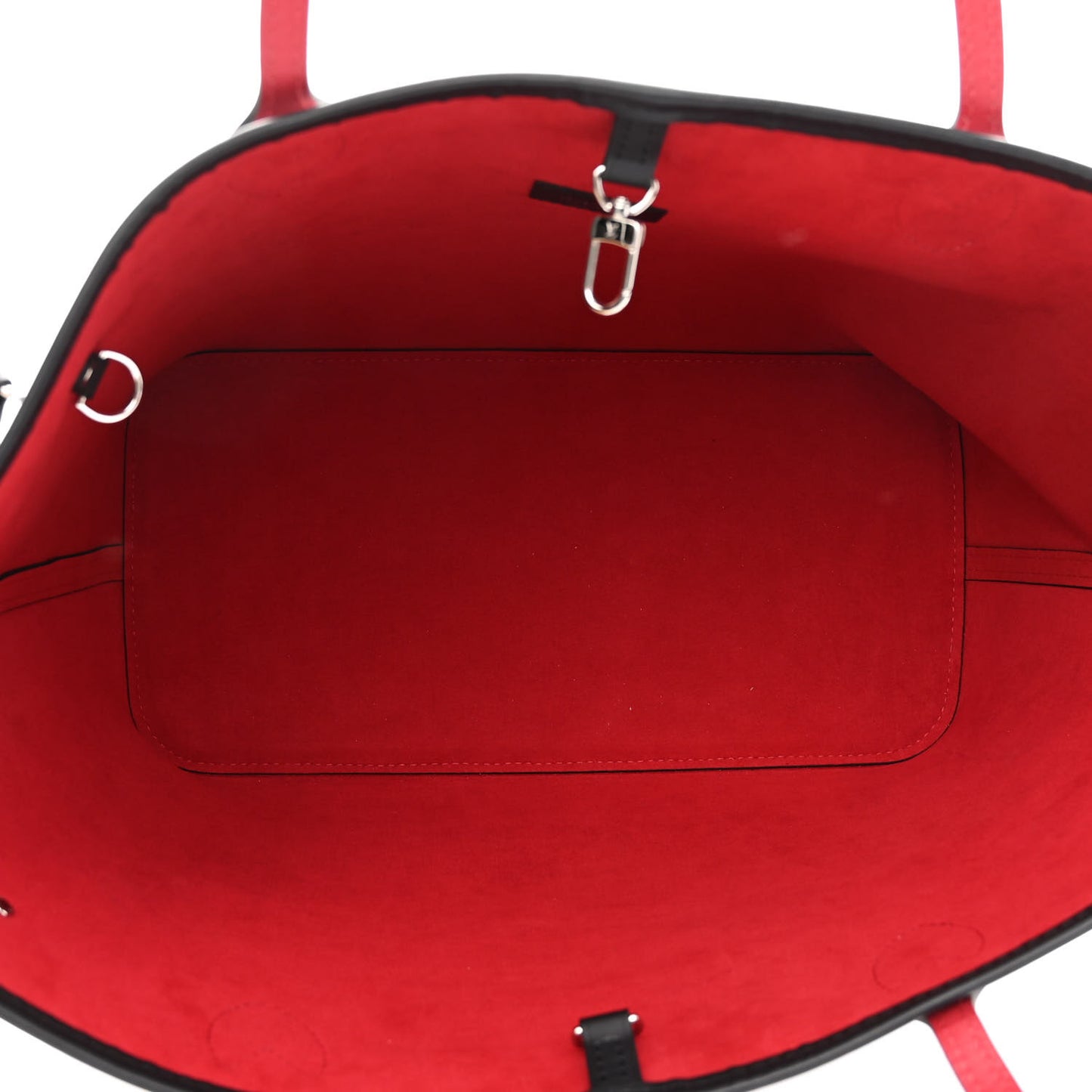 Epi Neverfull MM White Scarlet Black