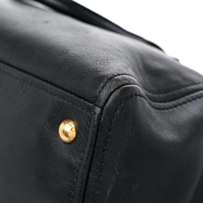 Prada Soft Calfskin Double Zip Shoulder Bag Black 10 of 15