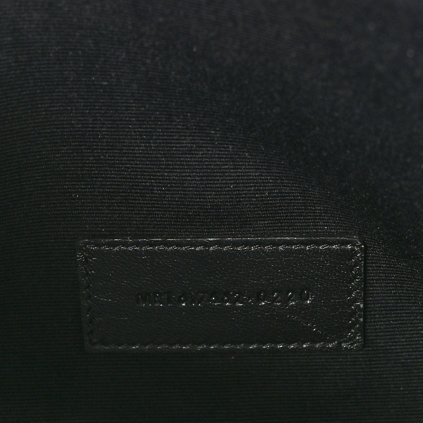 Grain De Poudre Matelasse Chevron Monogram Envelope Clutch Black