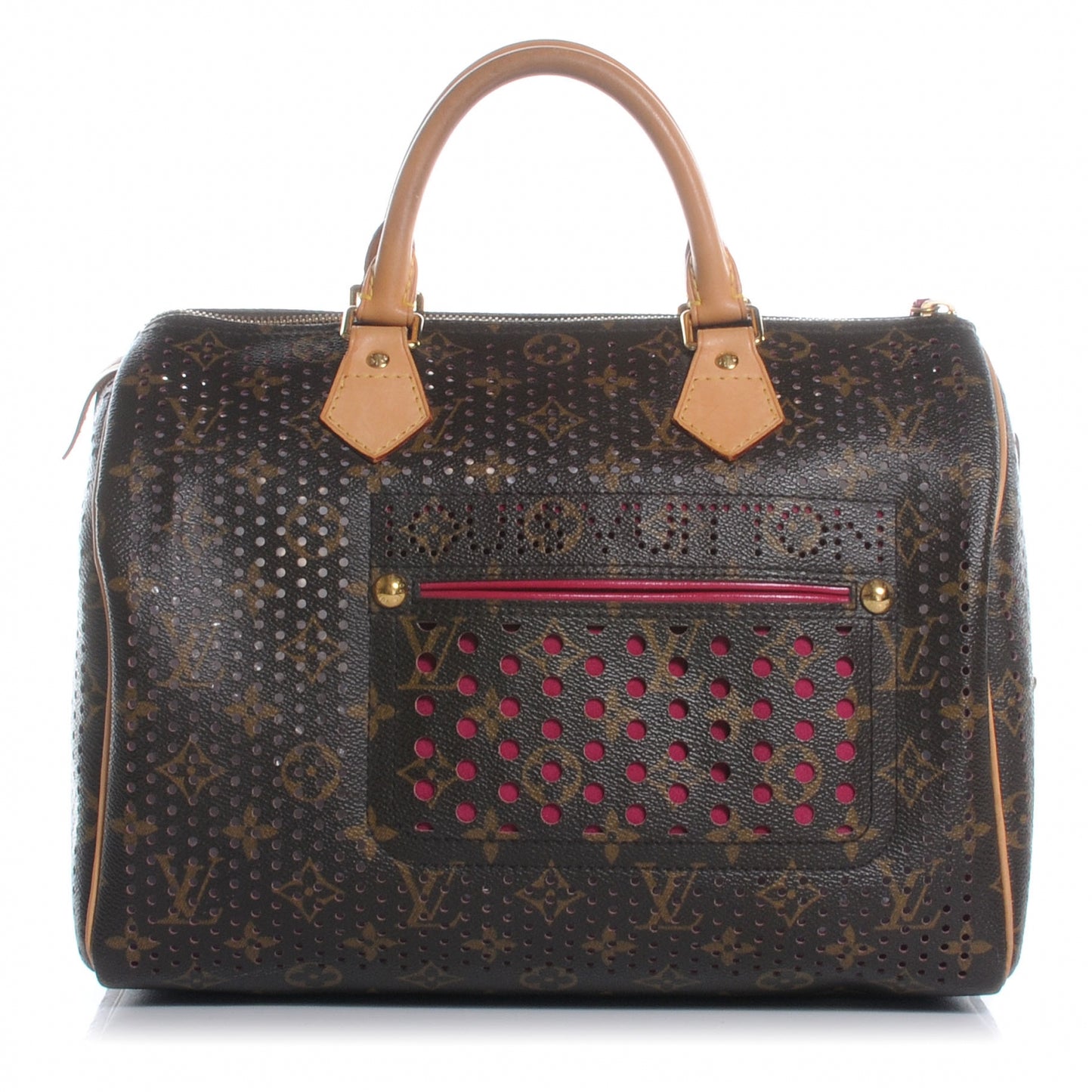 Monogram Perforated Speedy 30 Fuchsia