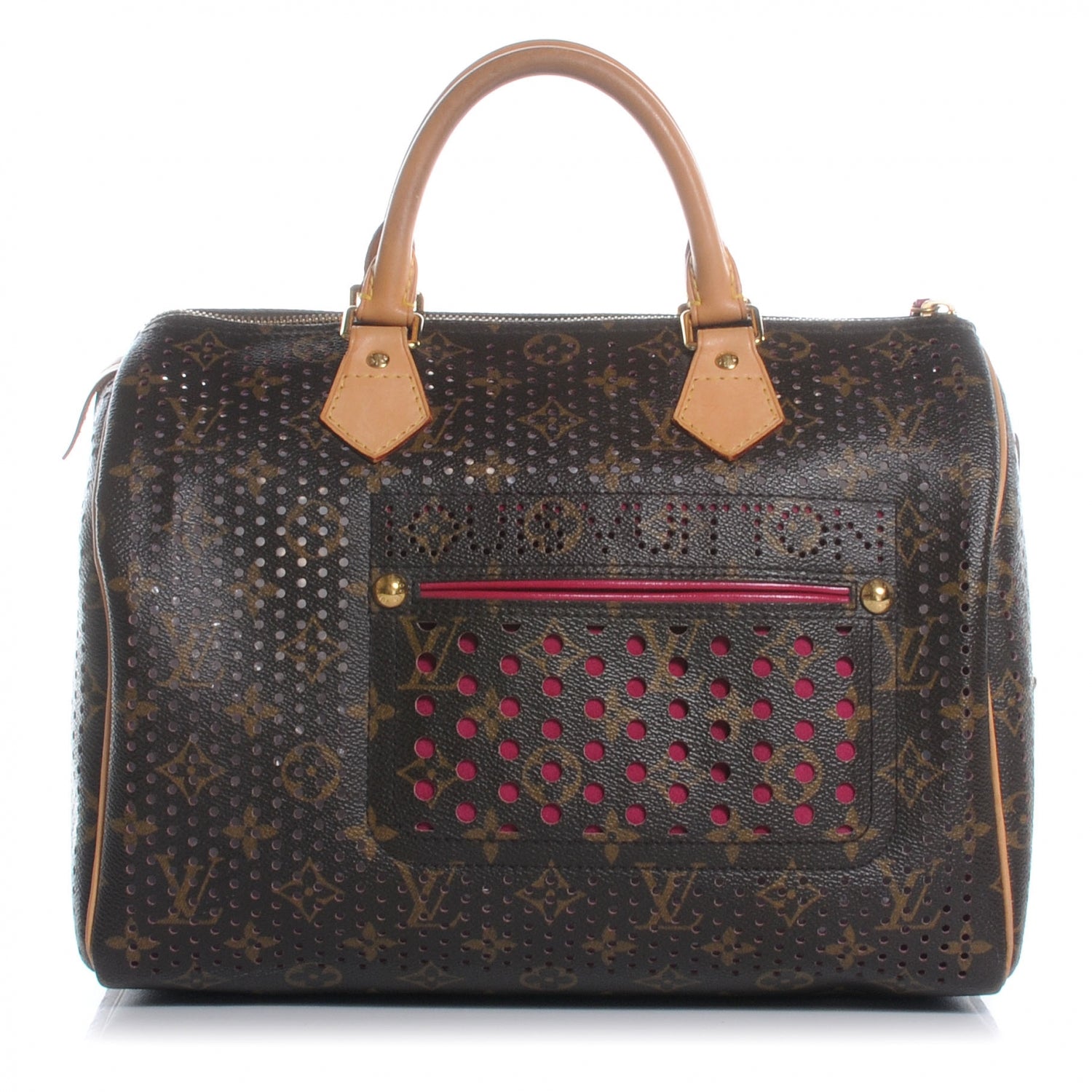 Louis Vuitton Monogram Perforated Speedy 30 Fuchsia 1 of 7