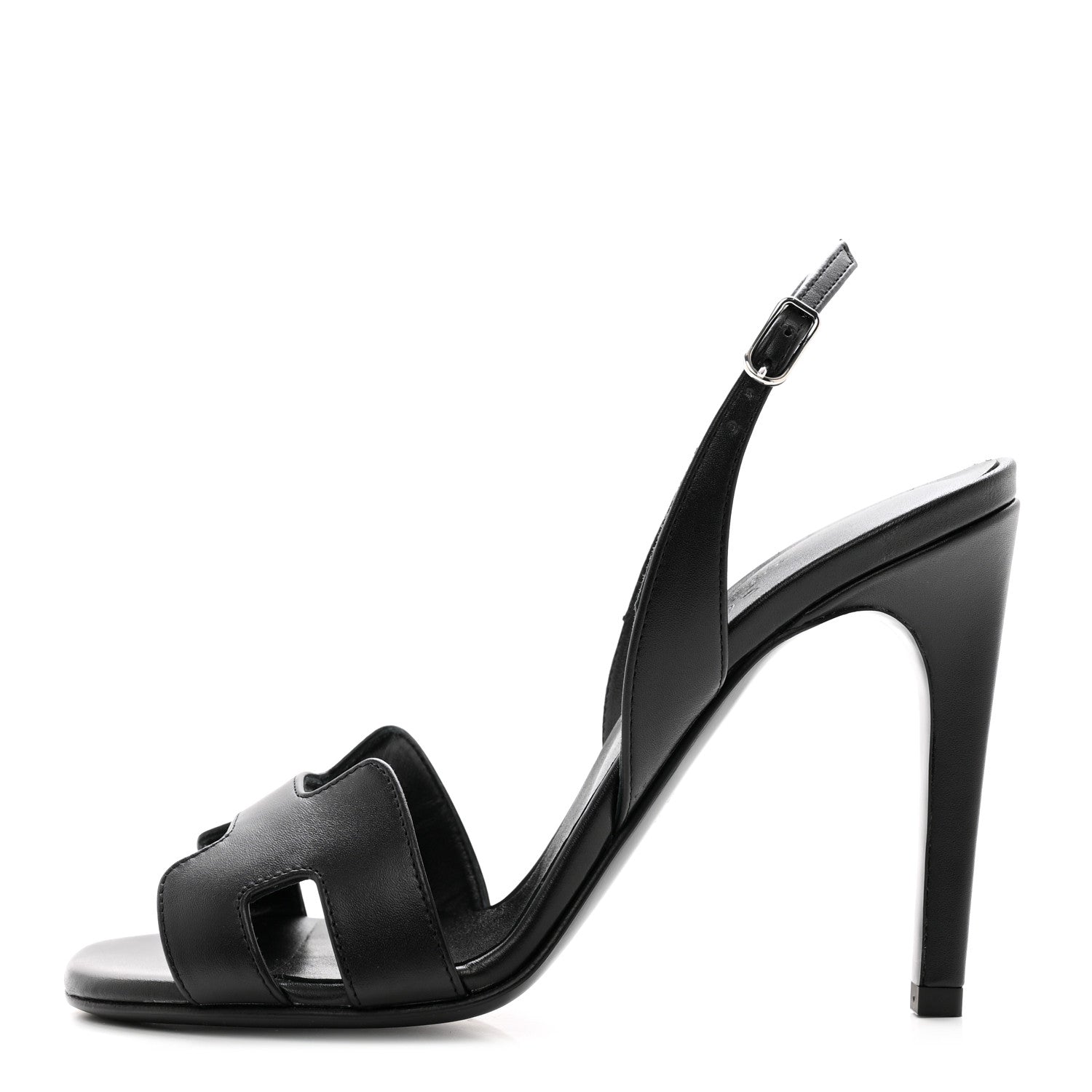 Hermes Calfskin Ella 105 Sandal 35.5 Black 1 of 8