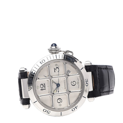 Cartier Stainless Steel Alligator 38mm Pasha C Grille Automatic Watch 3 of 8