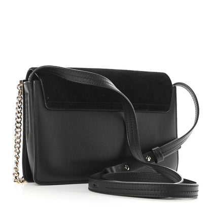 Chloe Suede Calfskin Small Faye Shoulder Bag Black 3 of 9
