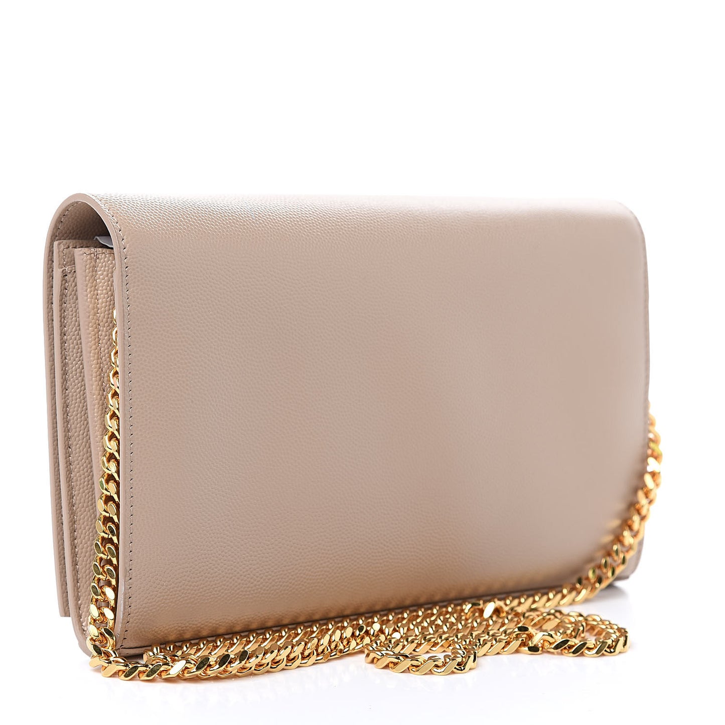 Grain De Poudre Monogram Chain Wallet Dark Beige