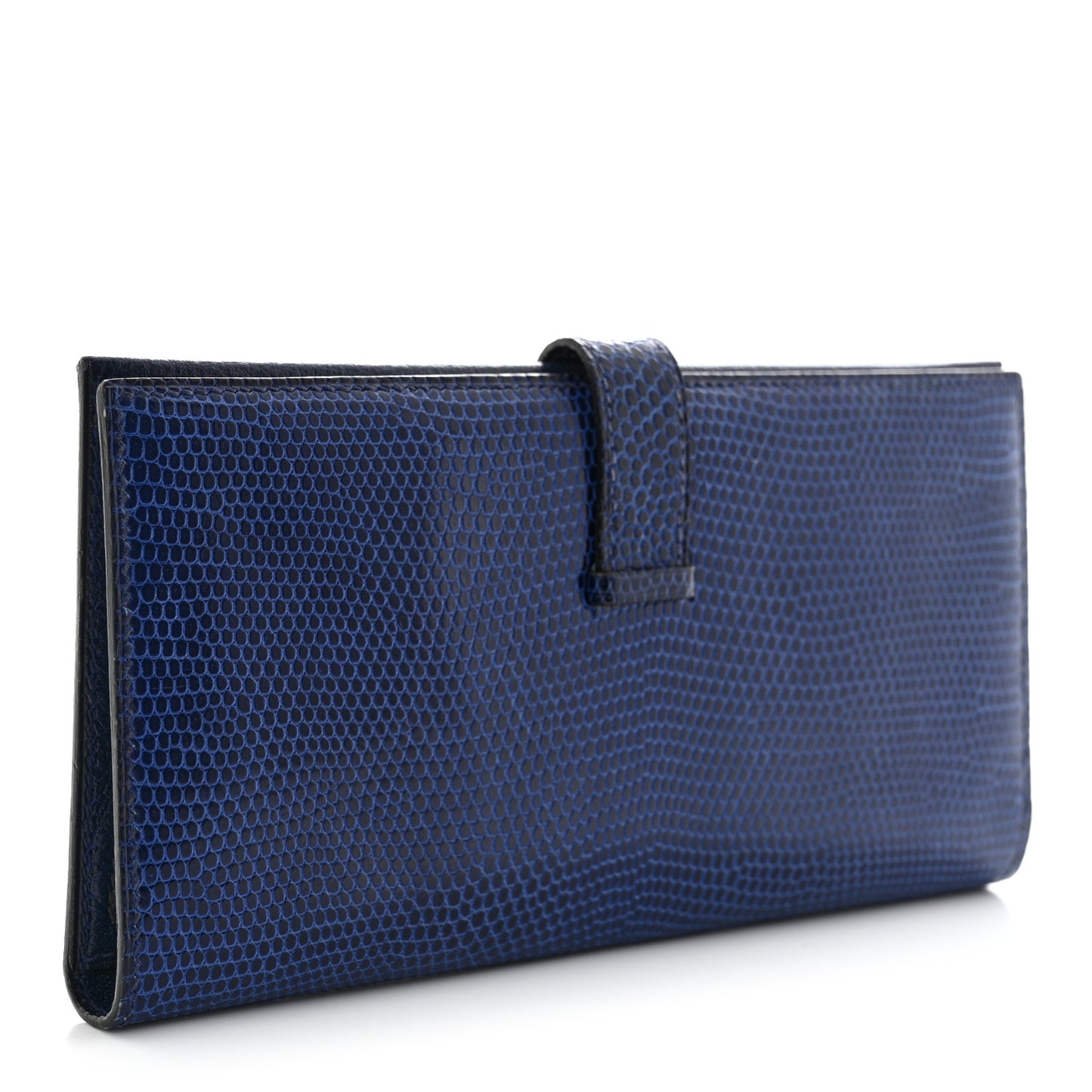 Lizard Bearn Gusset Wallet Bleu Saphir