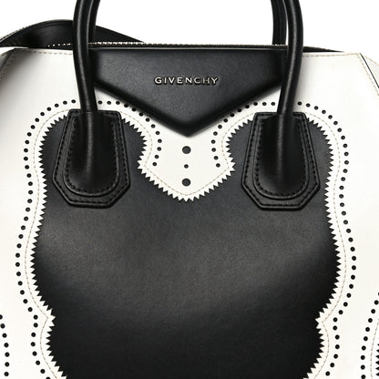 Givenchy Calfskin Brogue Medium Antigona Black White 8 of 10