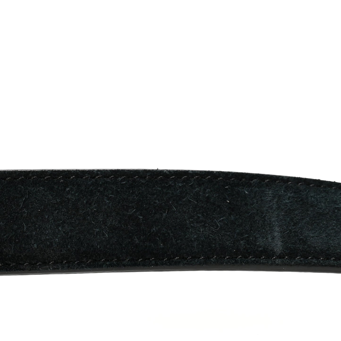 Suede Monogram Cassandre Extra Thin Square Buckle Belt 80 32 Black