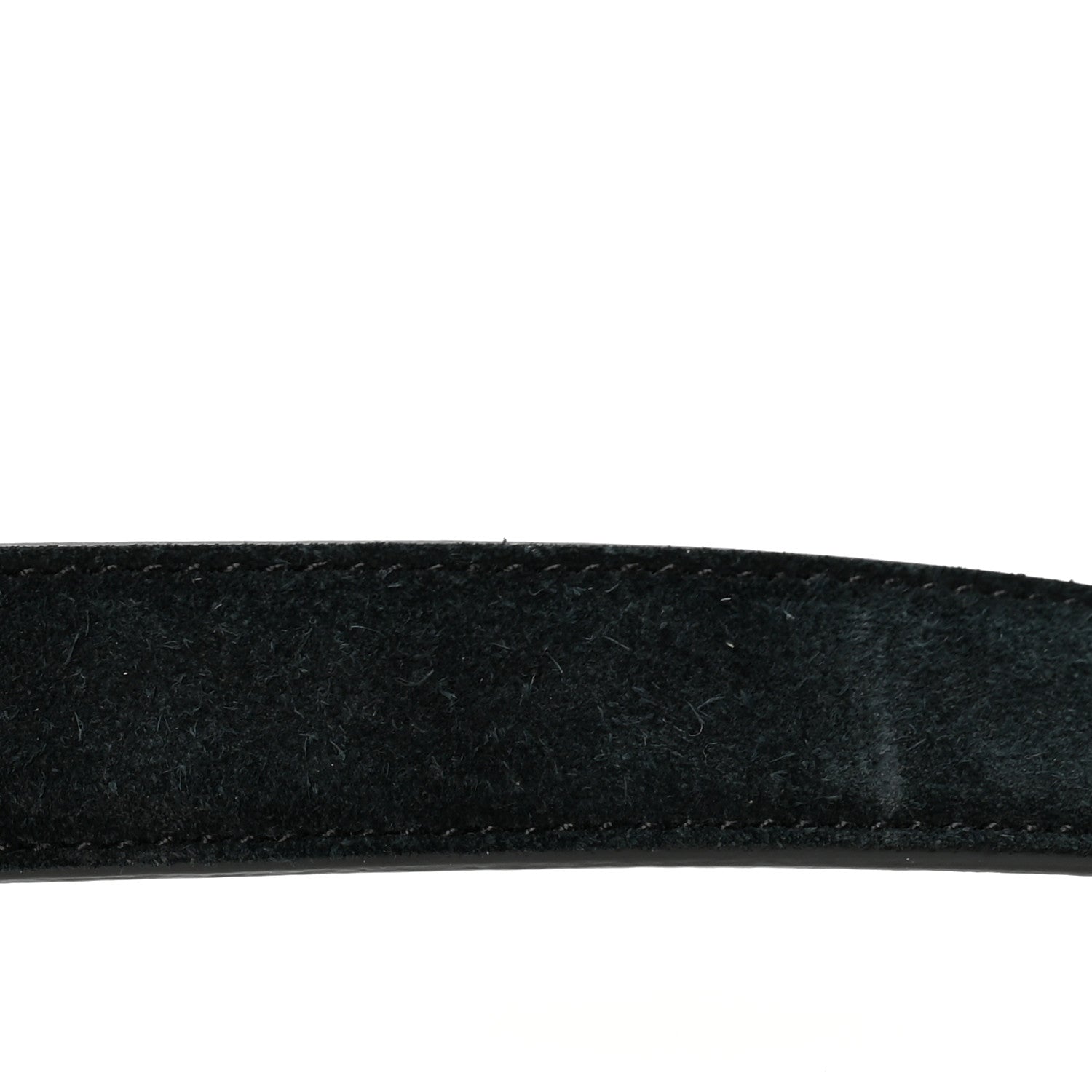 Saint Laurent Suede Monogram Cassandre Extra Thin Square Buckle Belt 80 32 Black 8 of 8