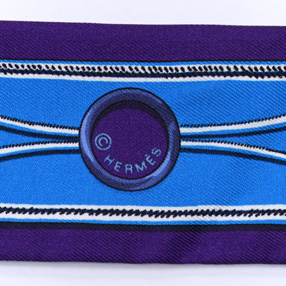 Hermes Silk Maillons Twilly Ultra Violet Cobalt 3 of 4