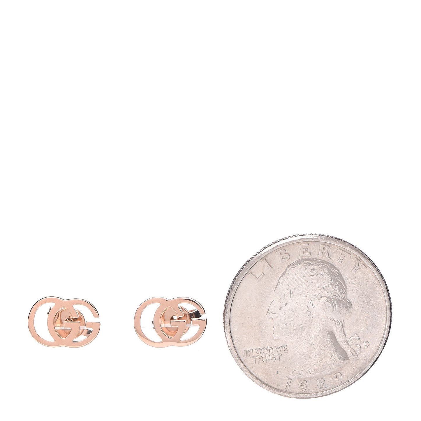 18K Rose Gold GG Tissue Stud Earrings