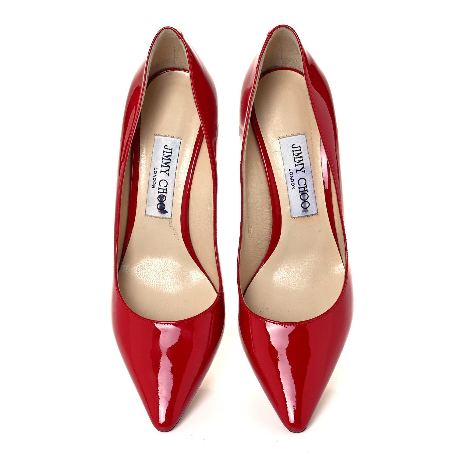 Jimmy Choo Patent Romy 85 Pumps 38 Red 5 of 10
