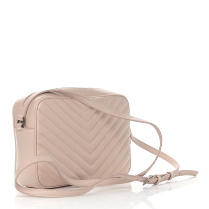 Saint Laurent Calfskin Matelasse Monogram Lou Camera Bag Washed Light Pink 3 of 12