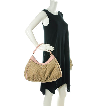 Gucci Monogram Large D Gold Hobo Pink 2 of 7