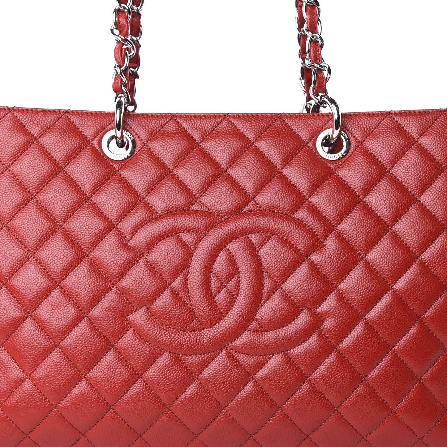 Caviar Quilted XL Grand Shopping Tote GST Red