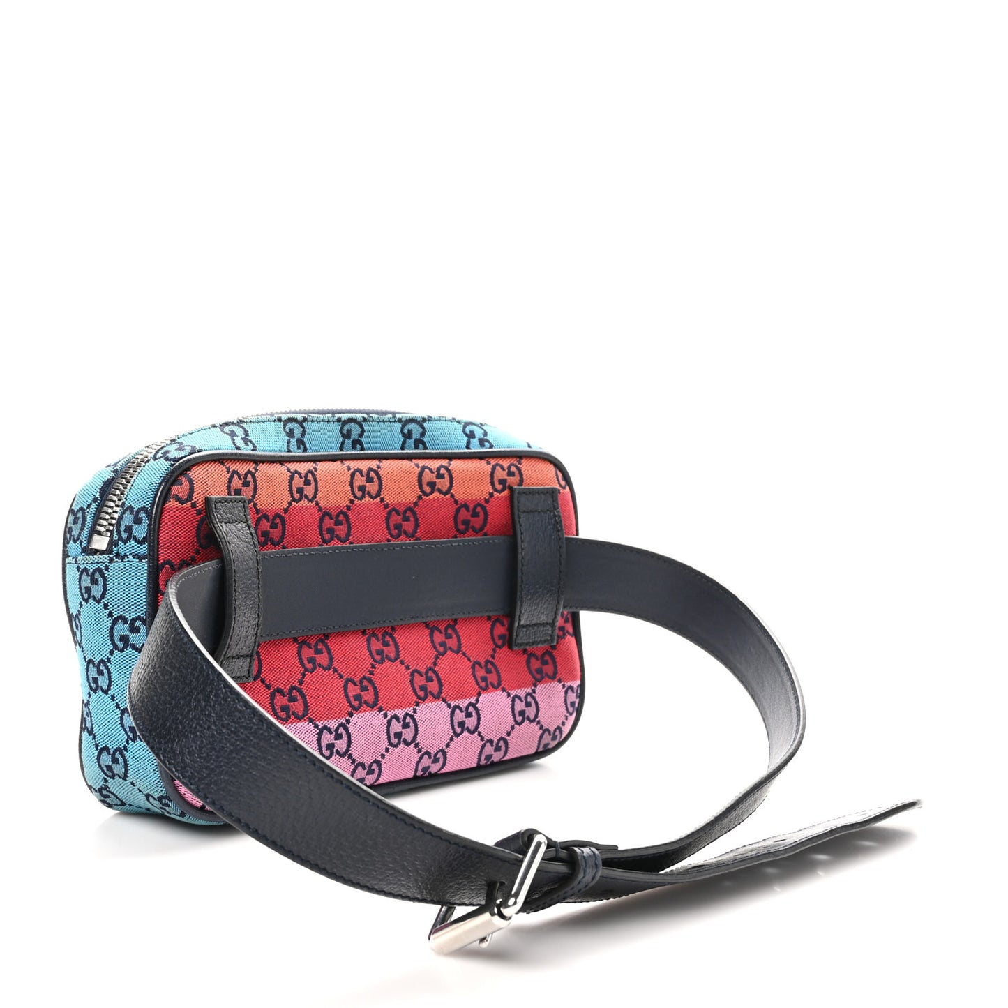 Monogram Multicolor Retro Interlocking G Belt Bag 90 36 Blue Rainbow Light Blue