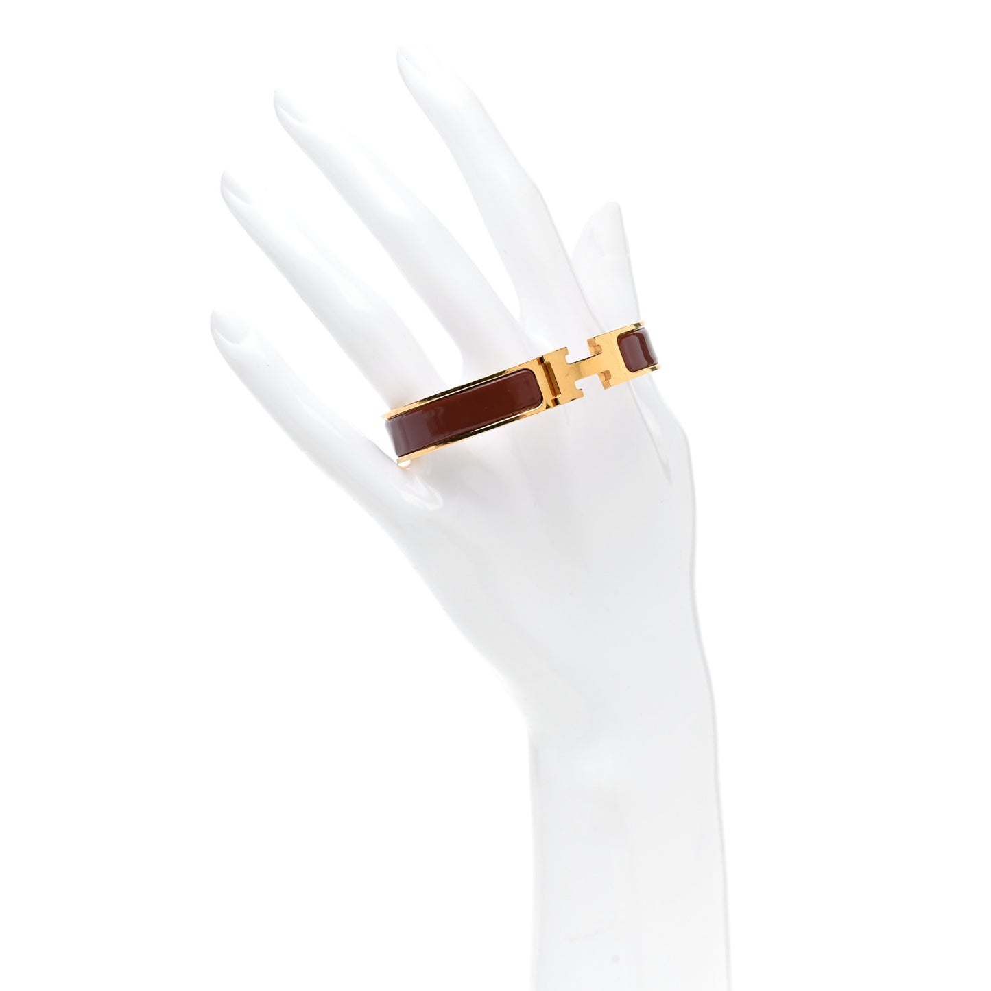 Enamel Narrow Clic Clac H Bracelet GM Rouge H