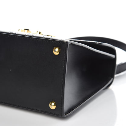 Gucci Guccissima Signature Small Padlock Top Handle Bag Black 9 of 10