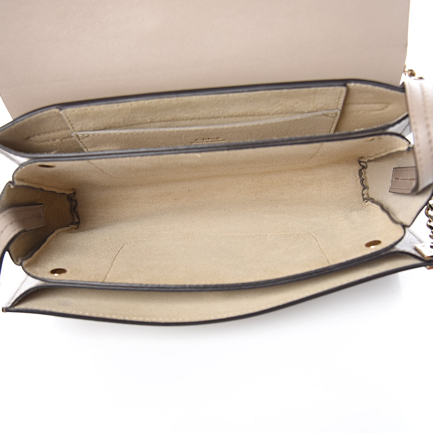 Chloe Suede Calfskin Small Faye Shoulder Bag Motty Grey 5 of 10