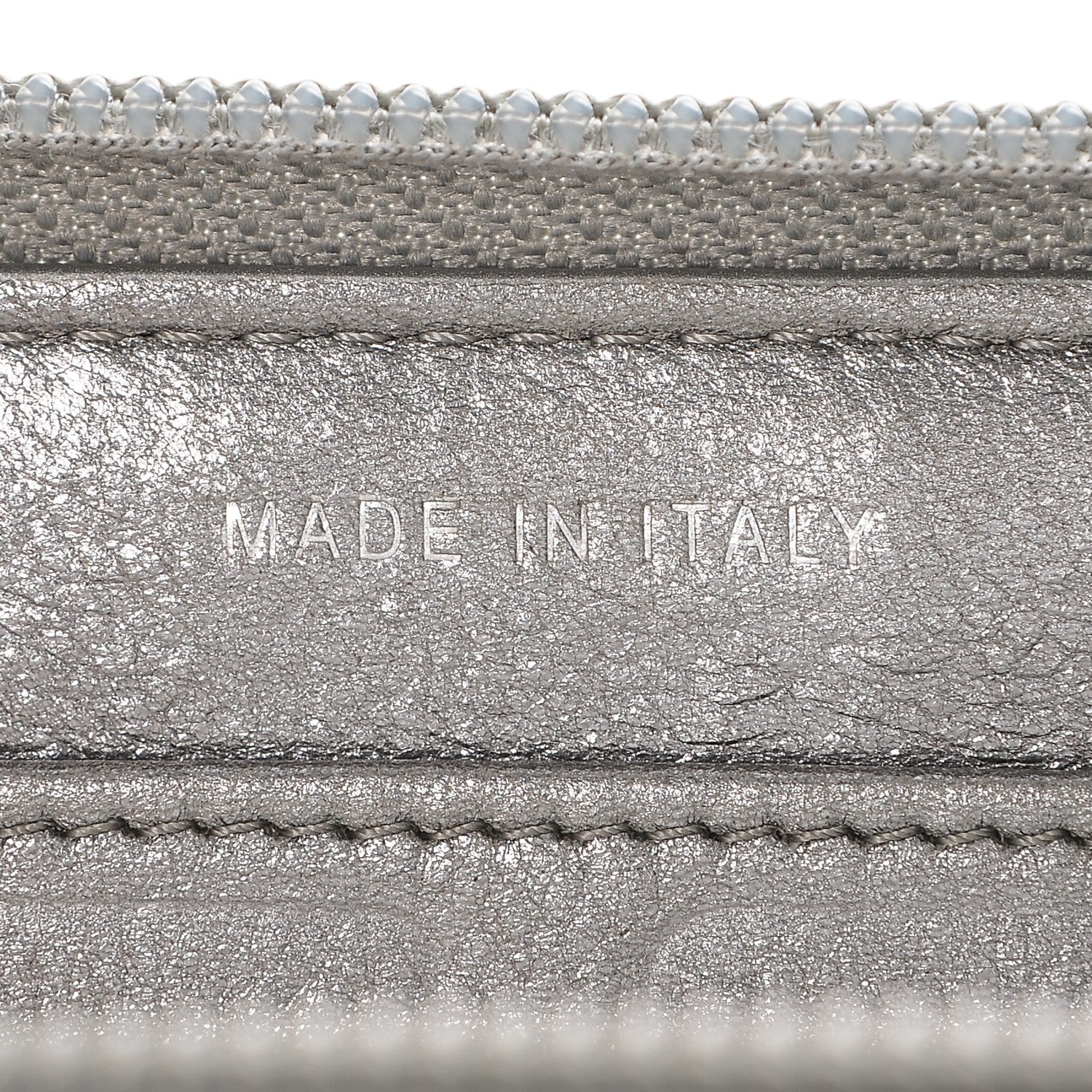Chanel Metallic Calfskin Quilted Boy Zip Around Wallet Silver 7 of 8